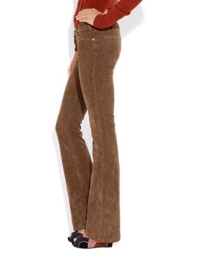 Current/Elliott Corduroy Low-Rise Wide Leg Flare Jeans